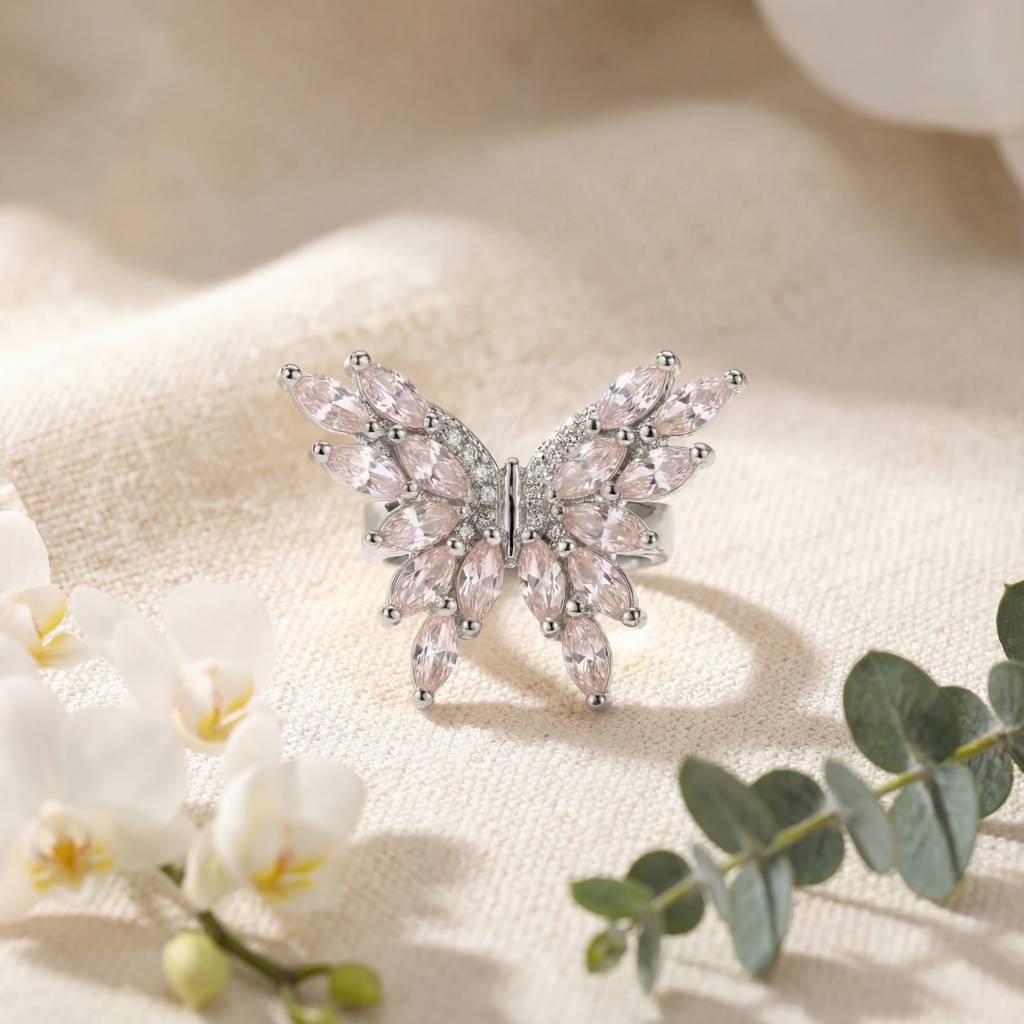 Korean Crystal Butterfly Statement Ear Cuff : YUFSER015-SL