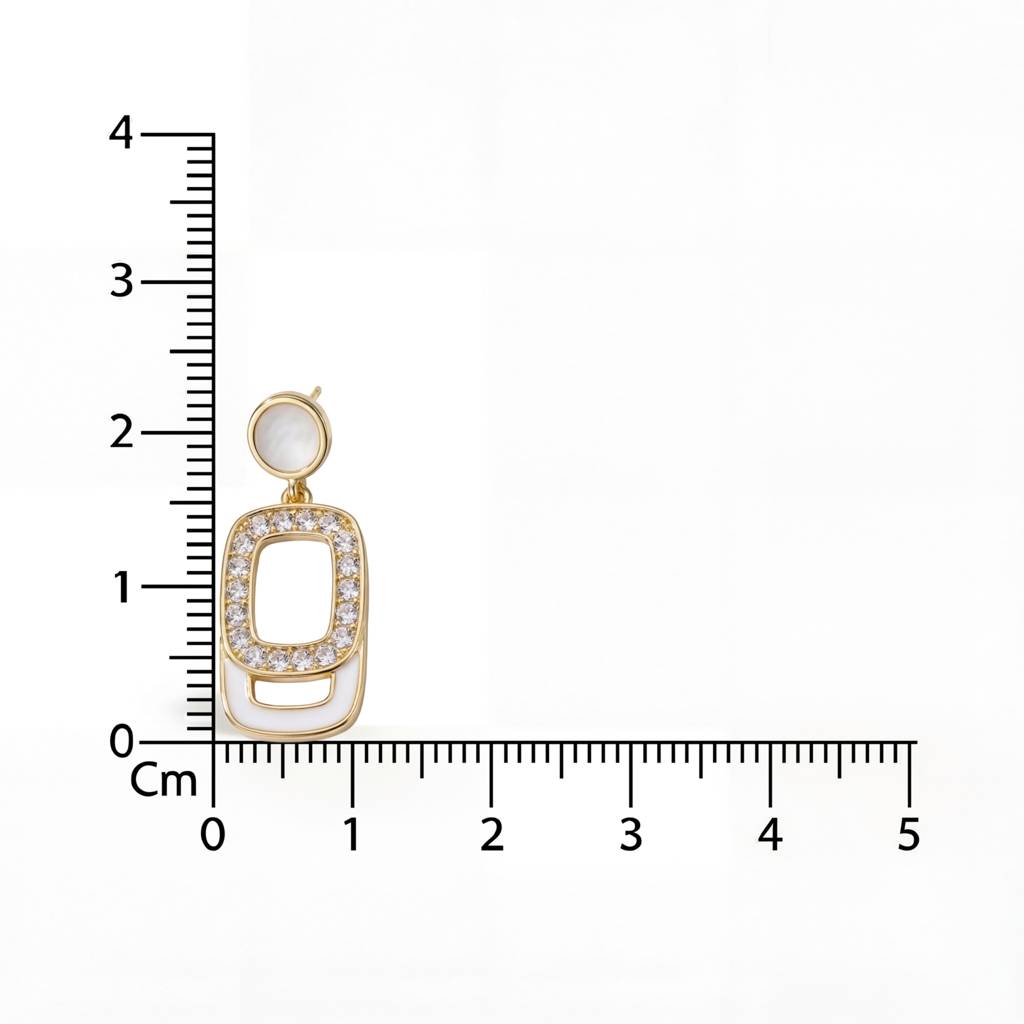 Korean Art Deco Ivory Geometric Drops : YUFSER366