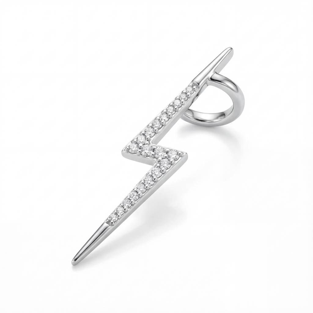 Korean Pavé Lightning Bolt Cuff : YUFSER378