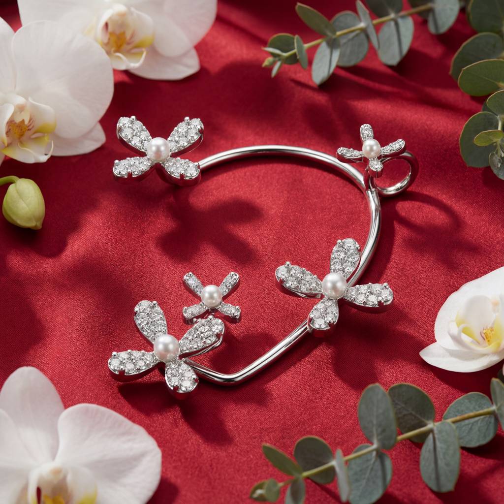 Korean Flora & Dewdrop Pearl Garden Wrap : YUFSER374