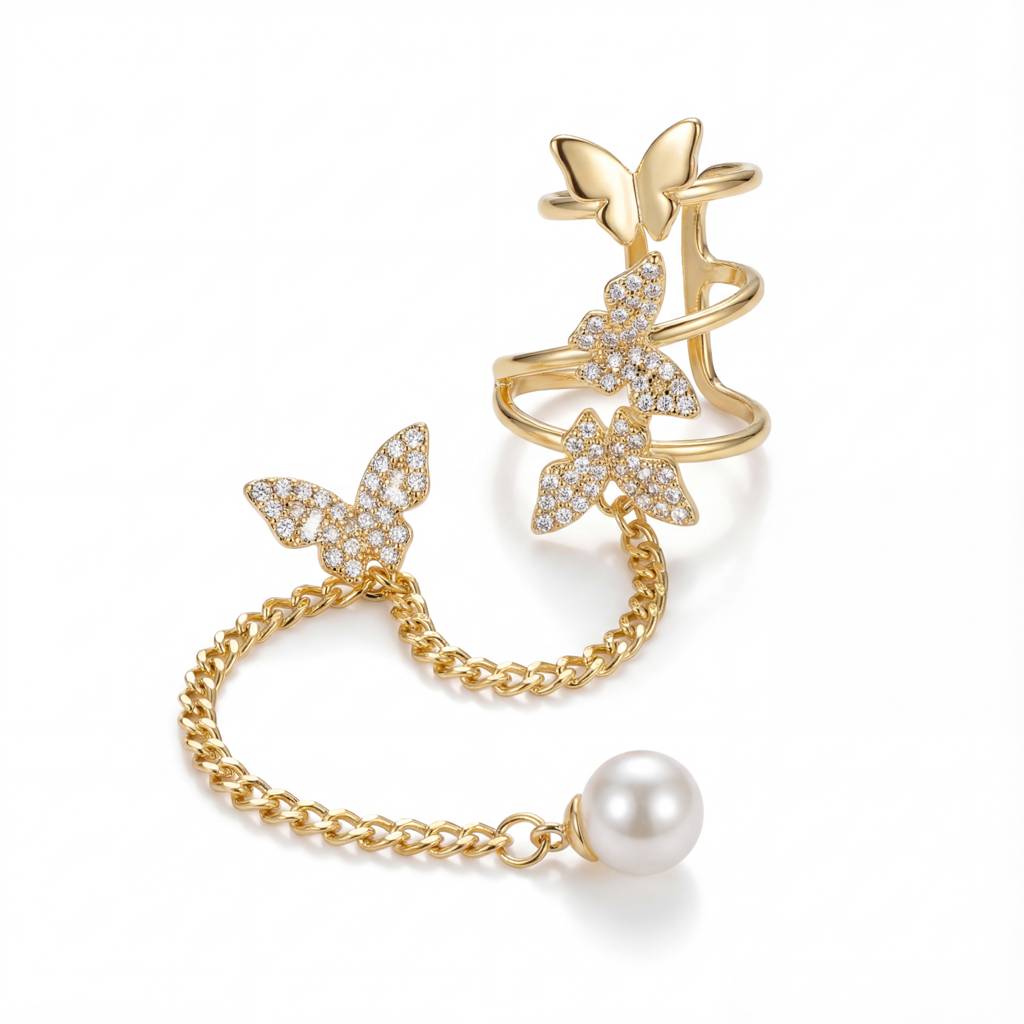 Korean Butterfly Cascade Cuff : YUFSER399