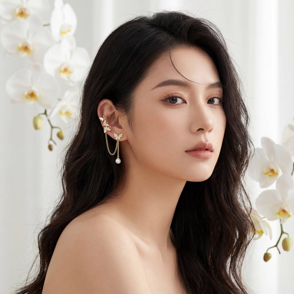 Korean Butterfly Cascade Cuff : YUFSER399