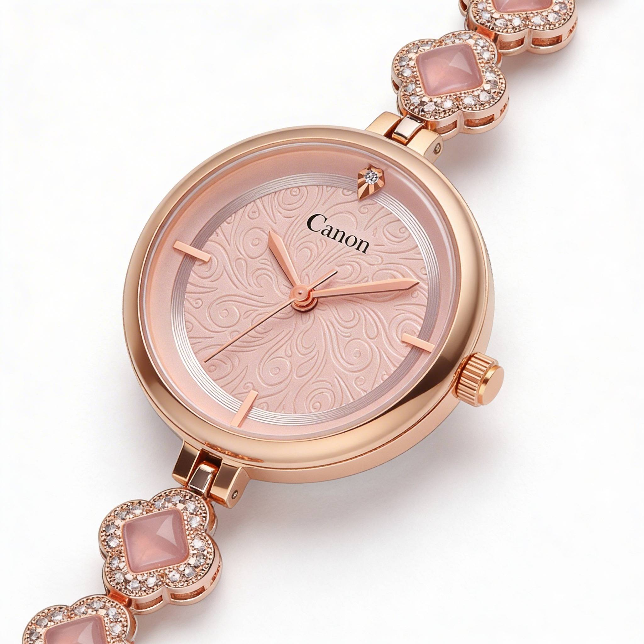 Serenite Dial Watch For Women With Crystal Halo Bracelet : CN-496