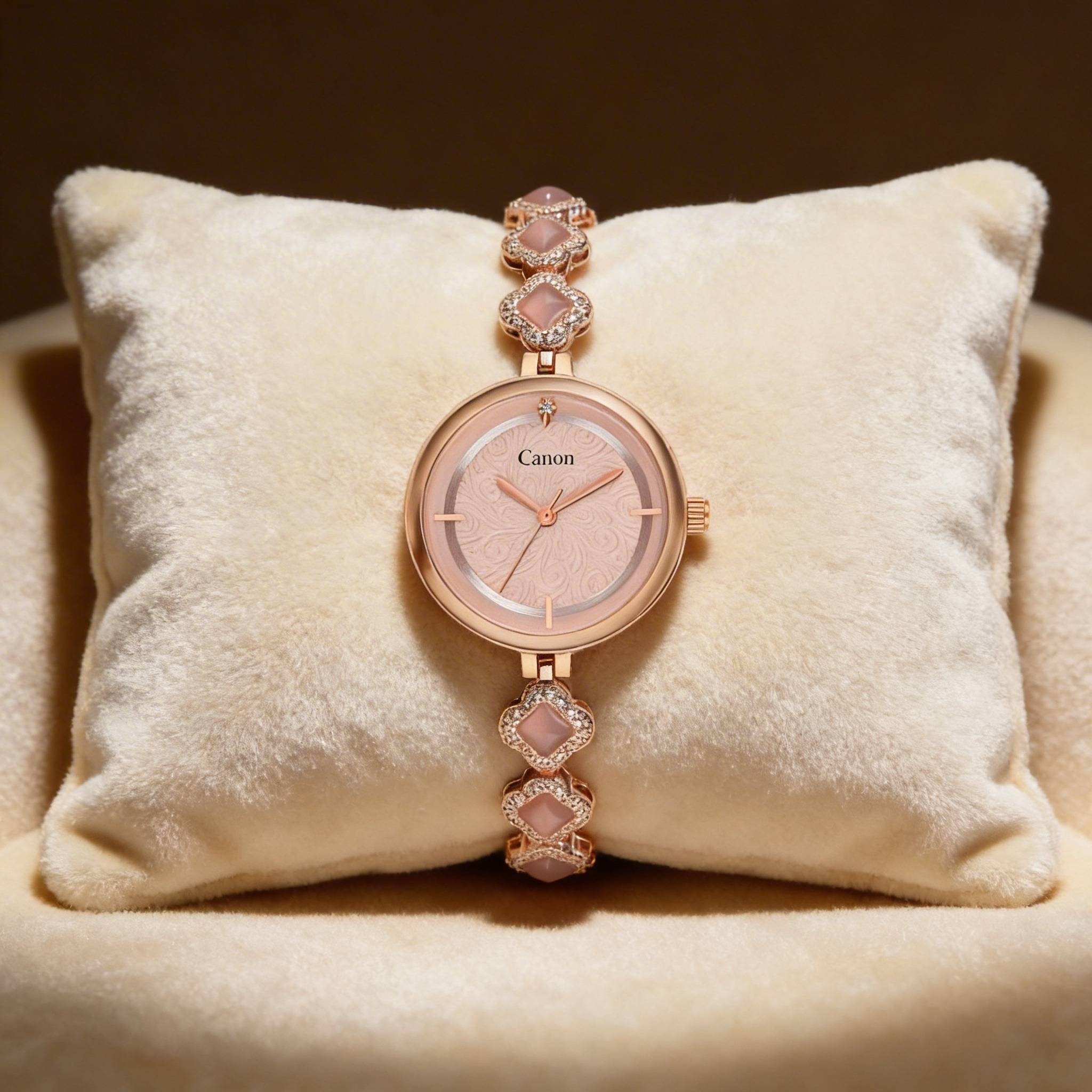 Serenite Dial Watch For Women With Crystal Halo Bracelet : CN-496