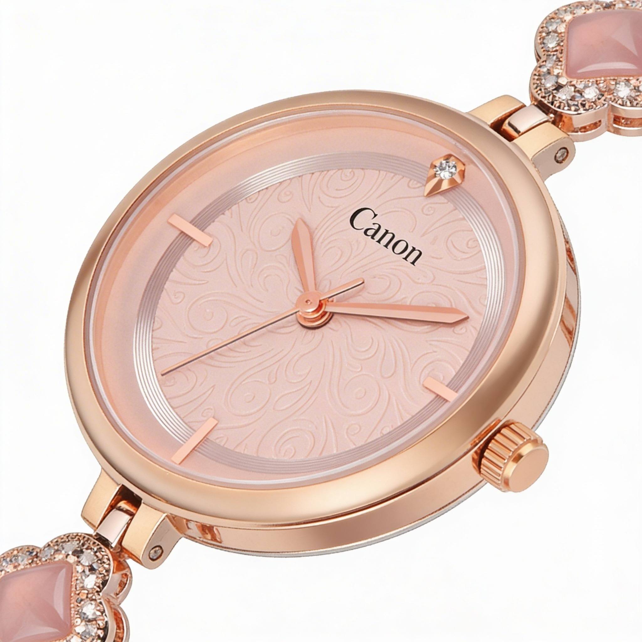 Serenite Dial Watch For Women With Crystal Halo Bracelet : CN-496