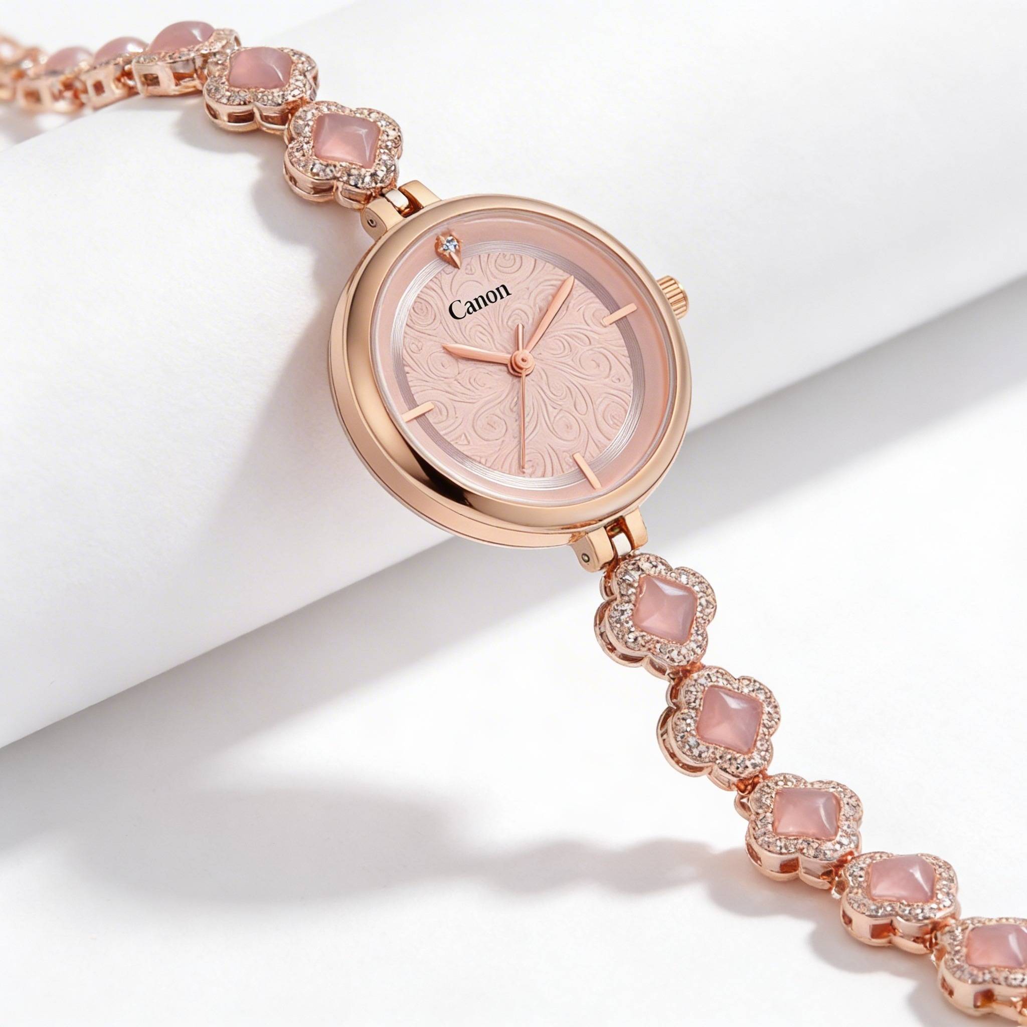 Serenite Dial Watch For Women With Crystal Halo Bracelet : CN-496