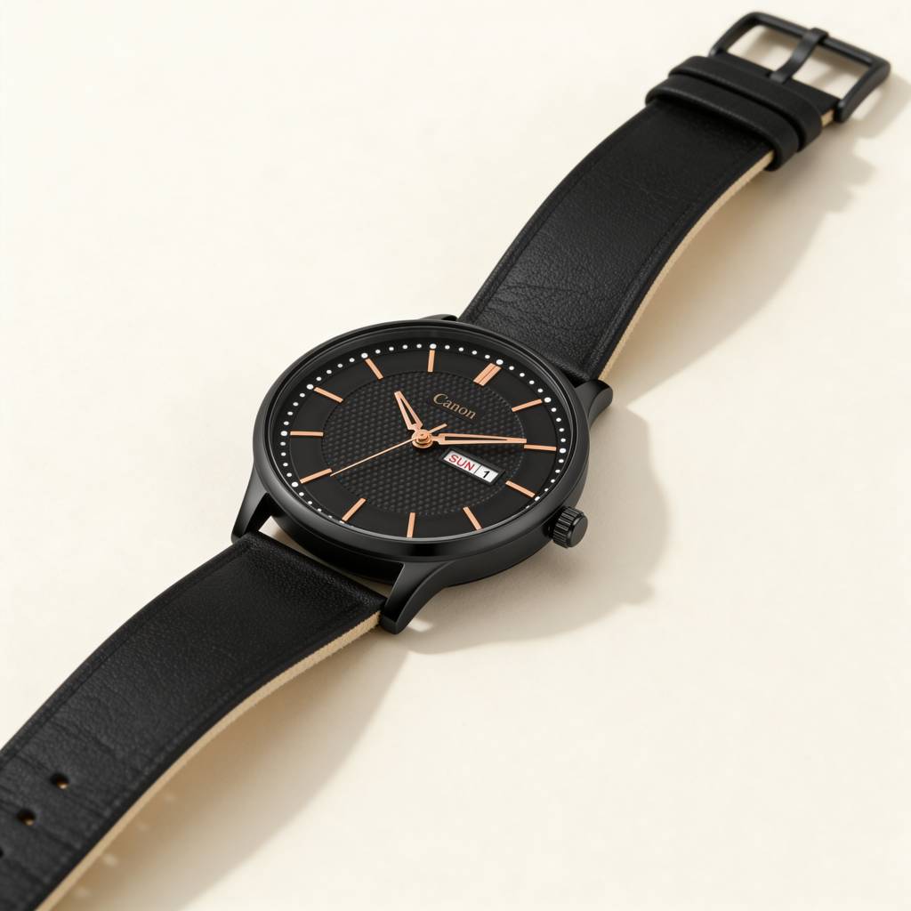 Canon Quartz All Black Watch For Men Cn-428 : CN-428