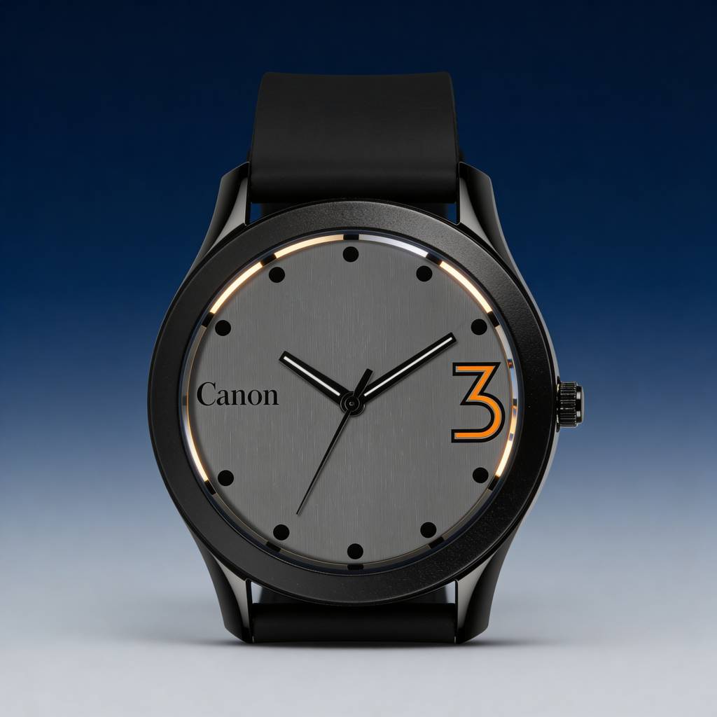 Canon Quartz Black Casual Watch For Men Cn-442 : CN-442