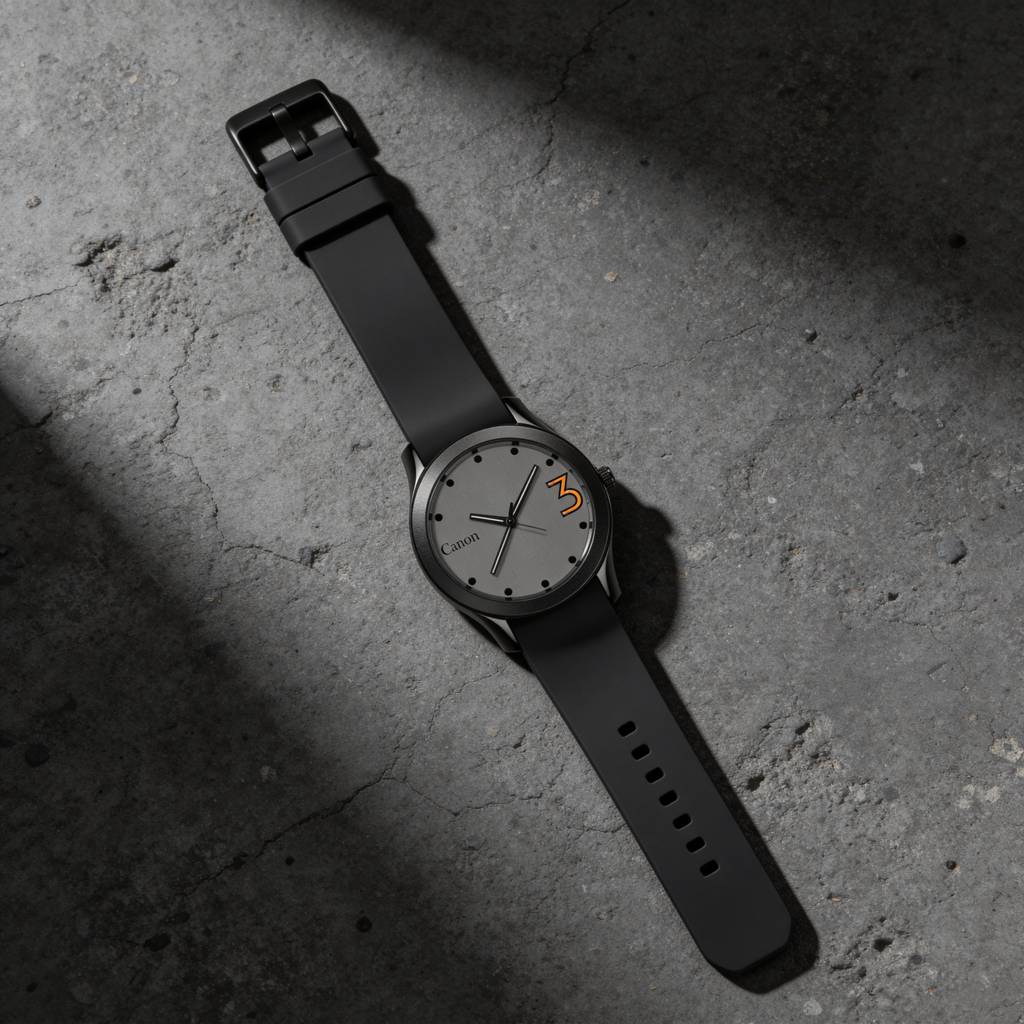 Canon Quartz Black Casual Watch For Men Cn-442 : CN-442