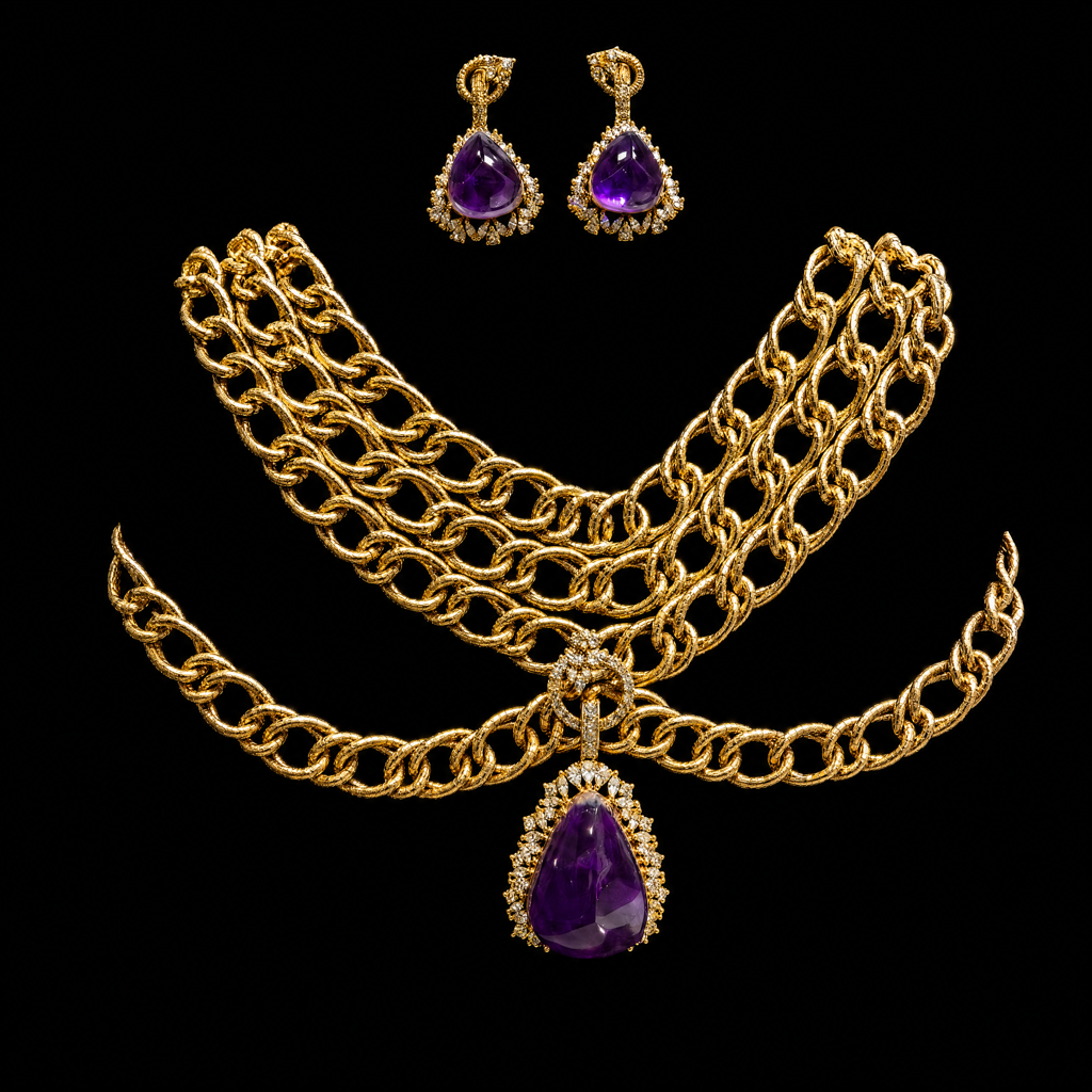 Vantara Amethyst Royale Jewellery Set : VCJS001