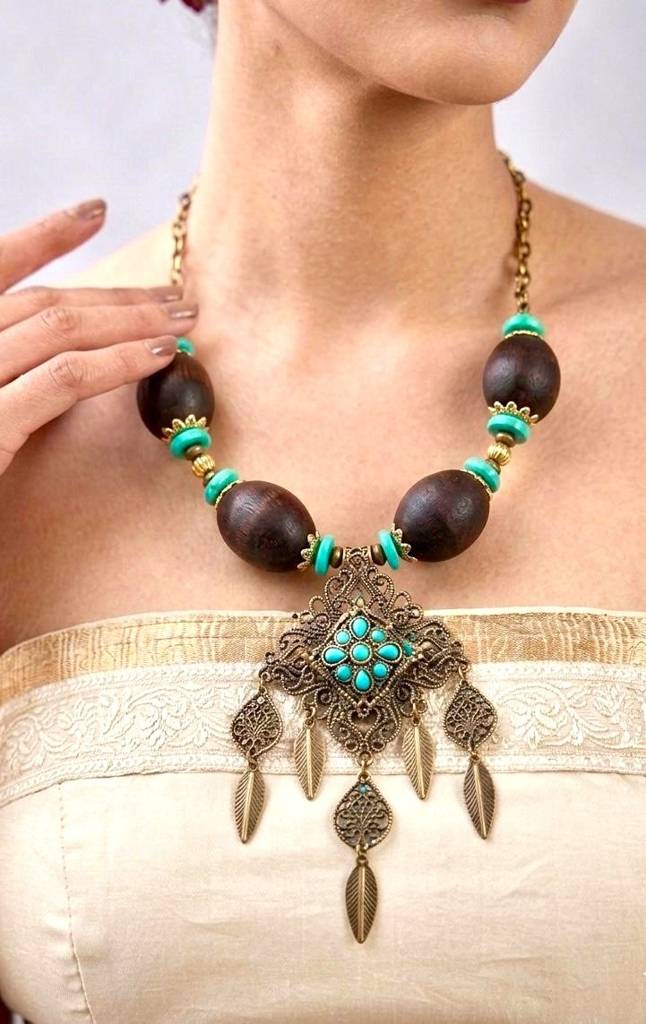 Heermaya Turquoise Nomad Tribal Necklace · Eternz