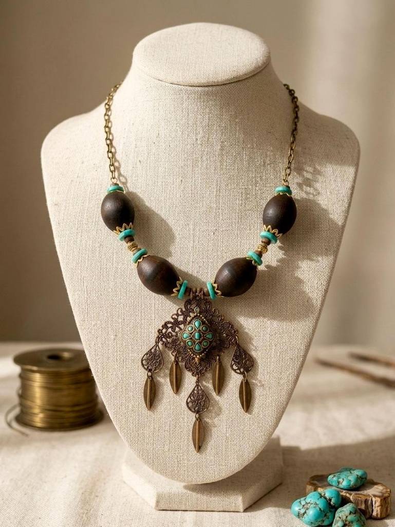 Turquoise Nomad Tribal Necklace | Turquoise Nomad Tribal Necklace