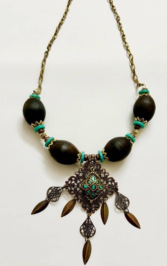 Turquoise Nomad Tribal Necklace : HM005