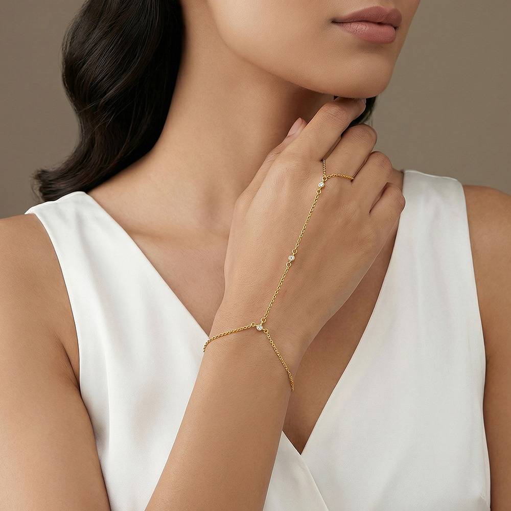 Golden Glow Anchor Hathphool|Gifts For Women And Girls | With Certificate Of Authenticity And 925 Stamp | 6 Months War : HP011
