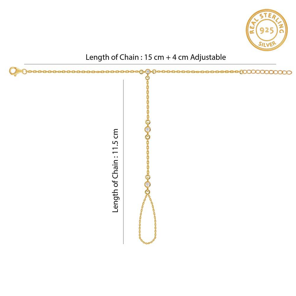Golden Glow Anchor Hathphool|Gifts For Women And Girls | With Certificate Of Authenticity And 925 Stamp | 6 Months War : HP011