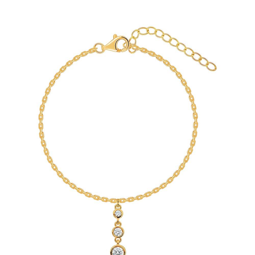 Golden Triple Orbit Hathphool|Gifts For Women And Girls | With Certificate Of Authenticity And 925 Stamp | 6 Months Wa : HP015