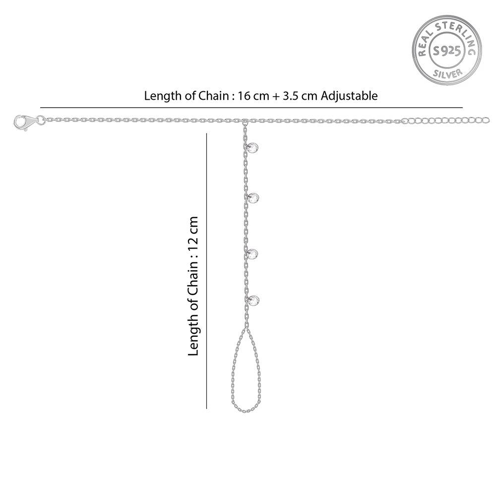 Crystal Trail Hathphool|Gifts For Women And Girls | With Certificate Of Authenticity And 925 Stamp | 6 Months Warranty : HP017