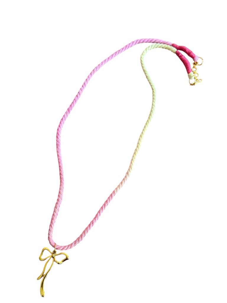 Boho Bow Charm Necklace : KA83