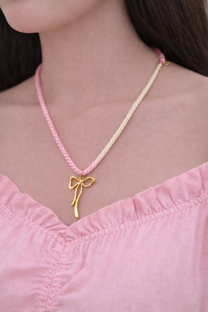 Boho Bow Charm Necklace : KA83