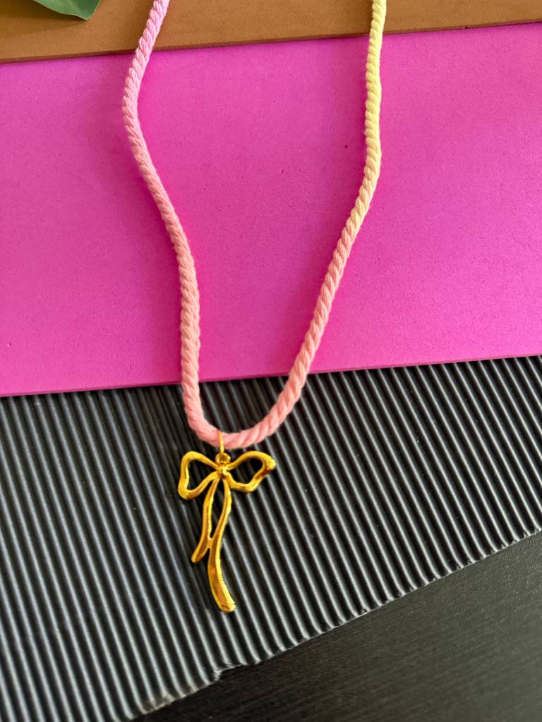 Boho Bow Charm Necklace : KA83