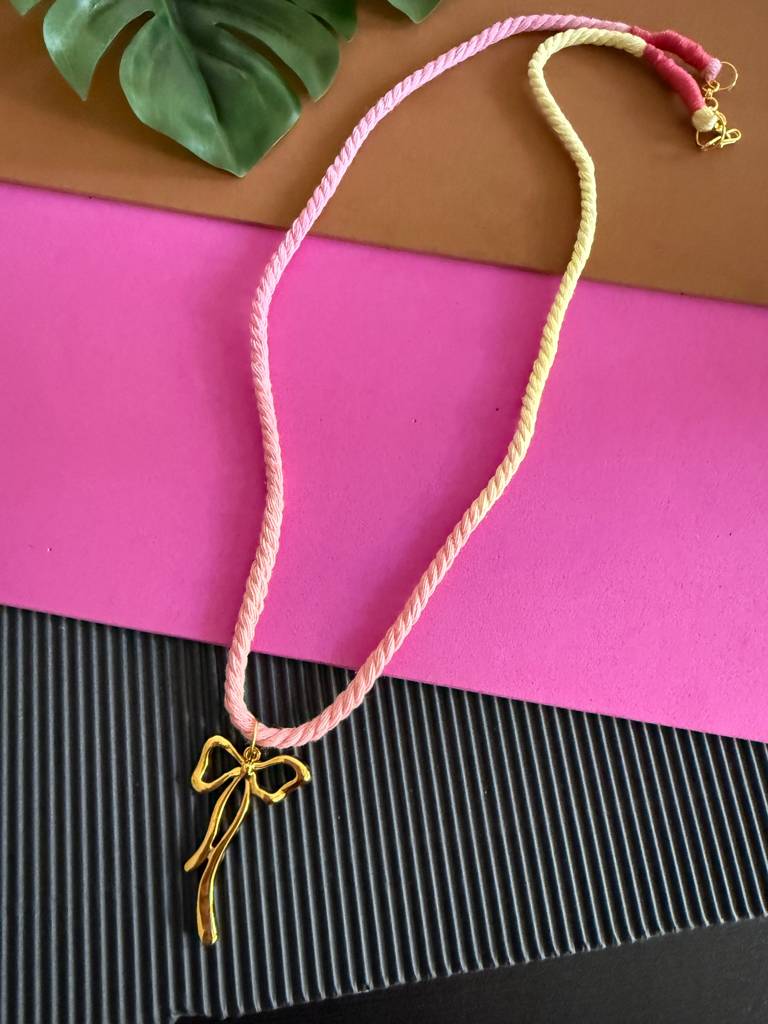 Boho Bow Charm Necklace : KA83