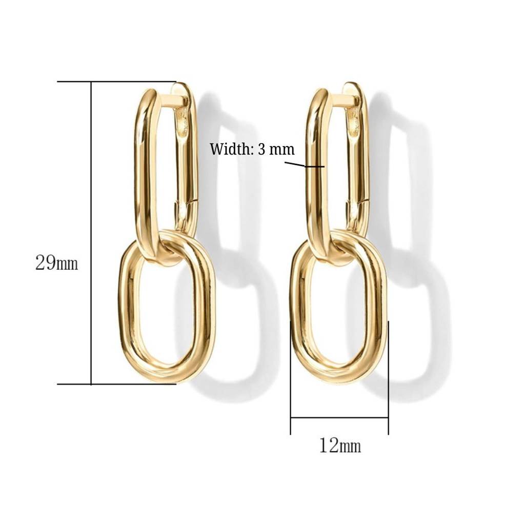 14K Gold Plated Drop Earrings | Lightweight Daily Wear Earrings : AXY1124E1001