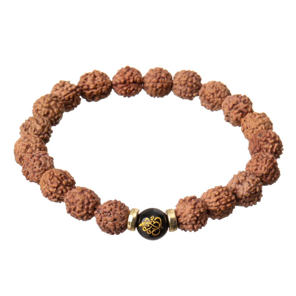 5 Mukhi Certified Spiritual Rudraksh Bracelet (Shri Ganesh) : BD-153SG