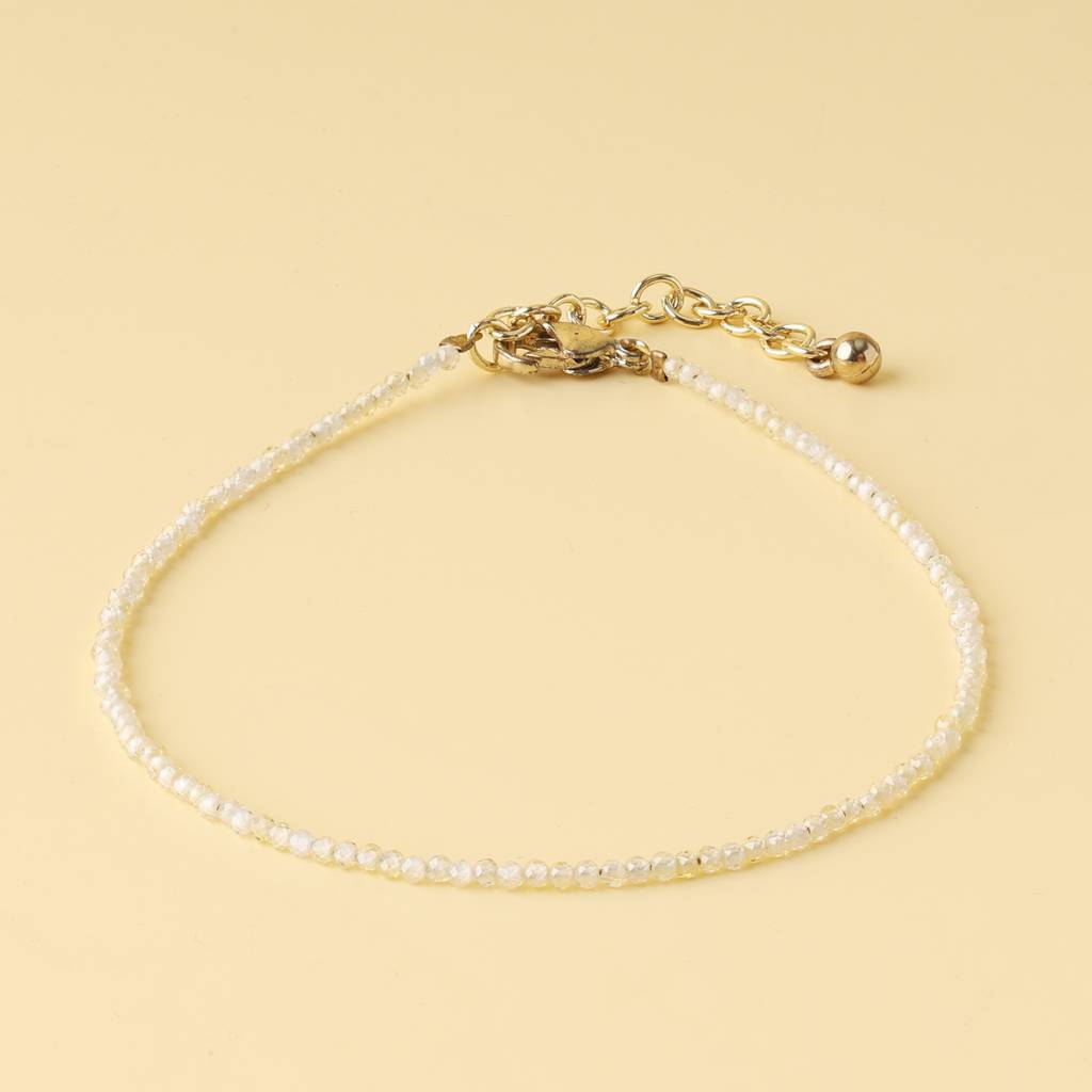 Citrine Natural Stone Anklet : AK-005