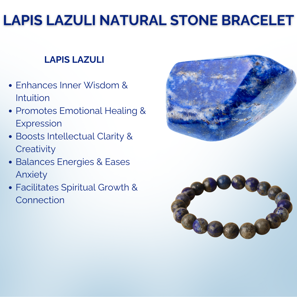 Lapis Lazuli Natural Stone Bracelet : BD-195