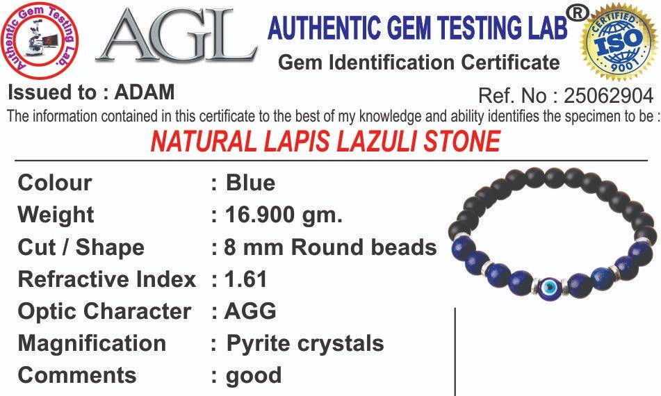 Lapis Lazuli Evil Eye Natural Stone Bracelet : BD-142