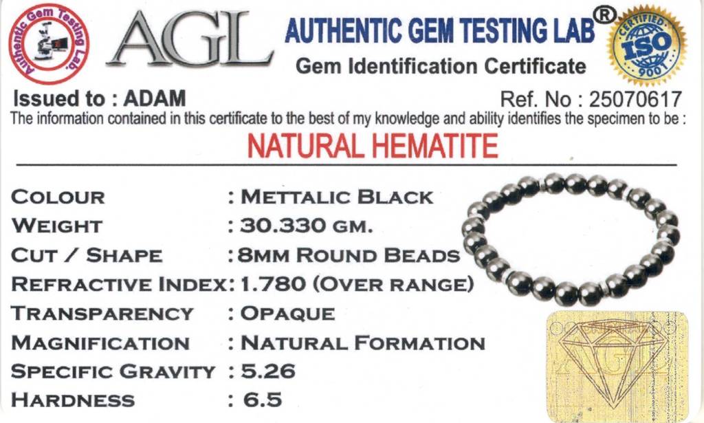 Calming & Grounding Hematite Natural Stone Bracelet : BD-110