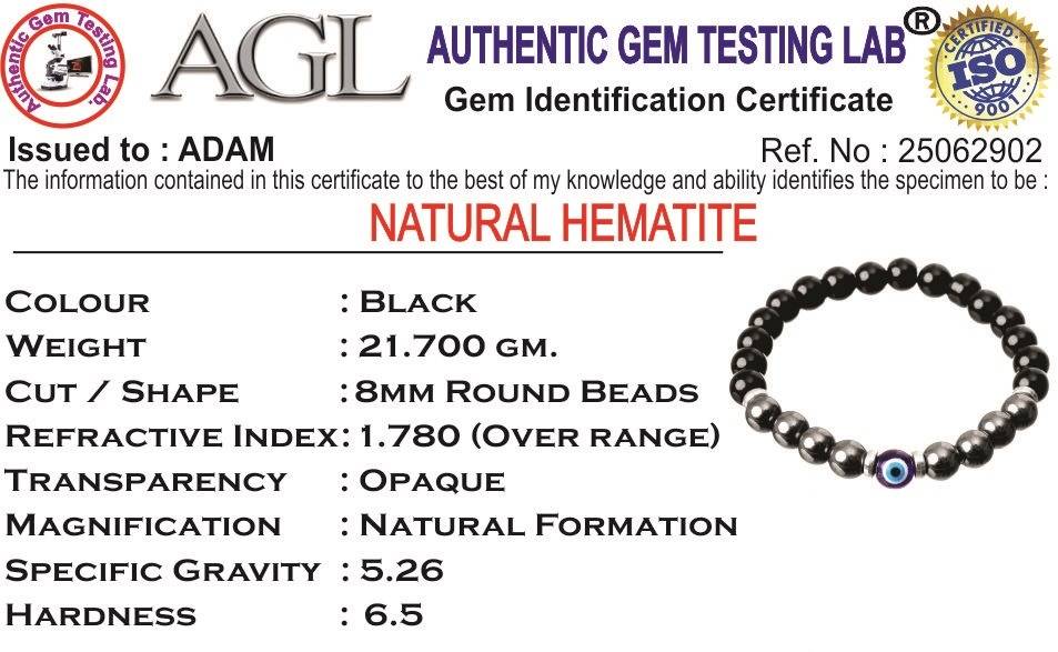 Protection Hematite Natural Stone Bracelet : BD-141