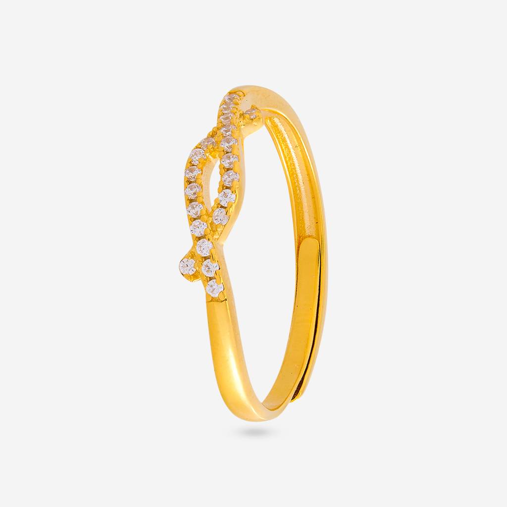 White Gold - Plated Office Wear Silver Finger Ring - 466233 : 466233