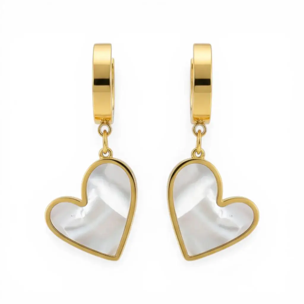 Seraphine Pearl Heart Earrings : PST204-1