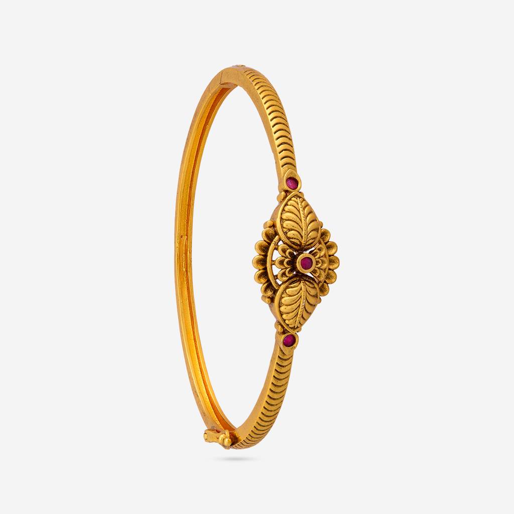 Ruby Gold - Plated Festive Antique Kada - 457606 : 457606