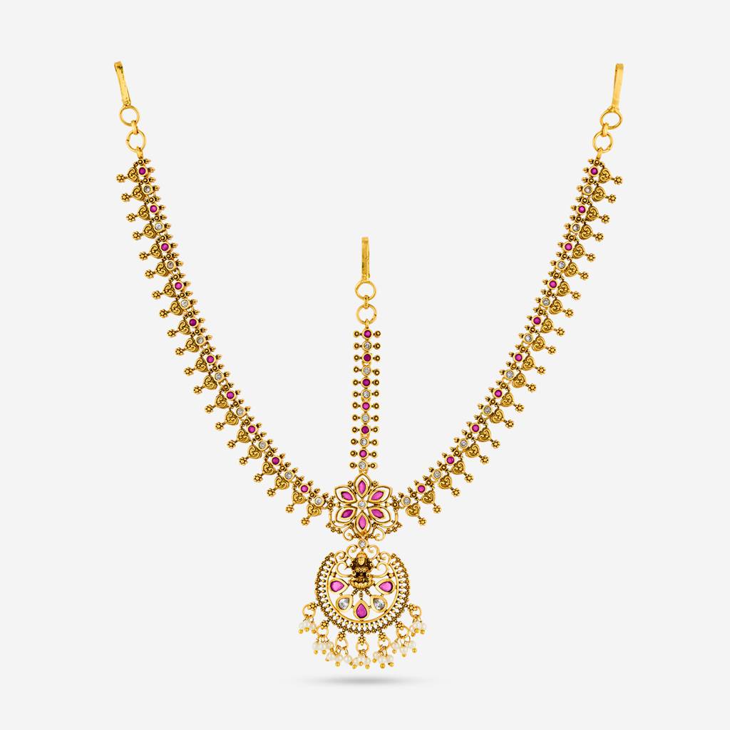 Ruby Gold - Plated Bridesmaid Antique Tikka - 460827 : 460827