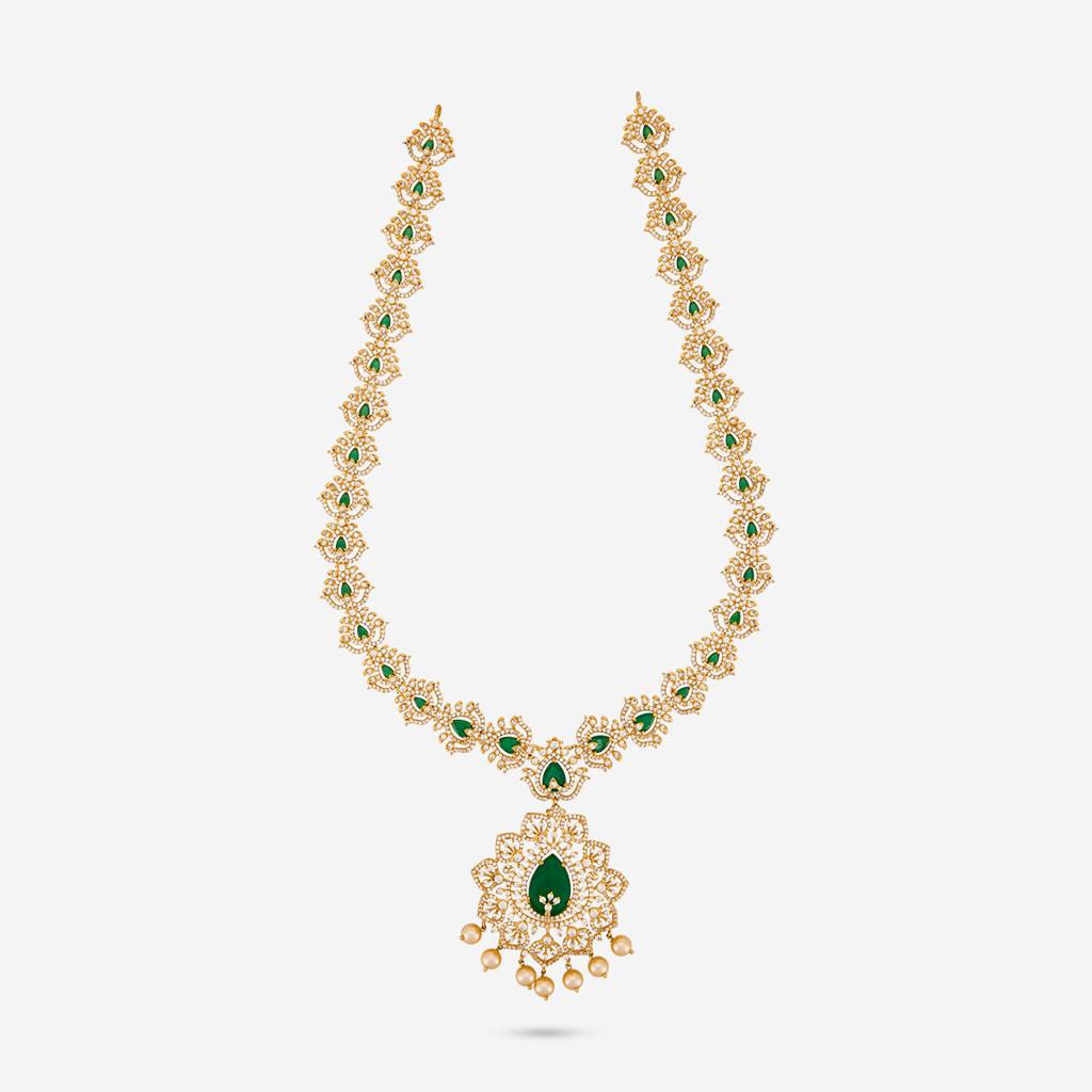 Green Gold Plated - Bridesmaid Zircon Necklace - 462624 : 462624