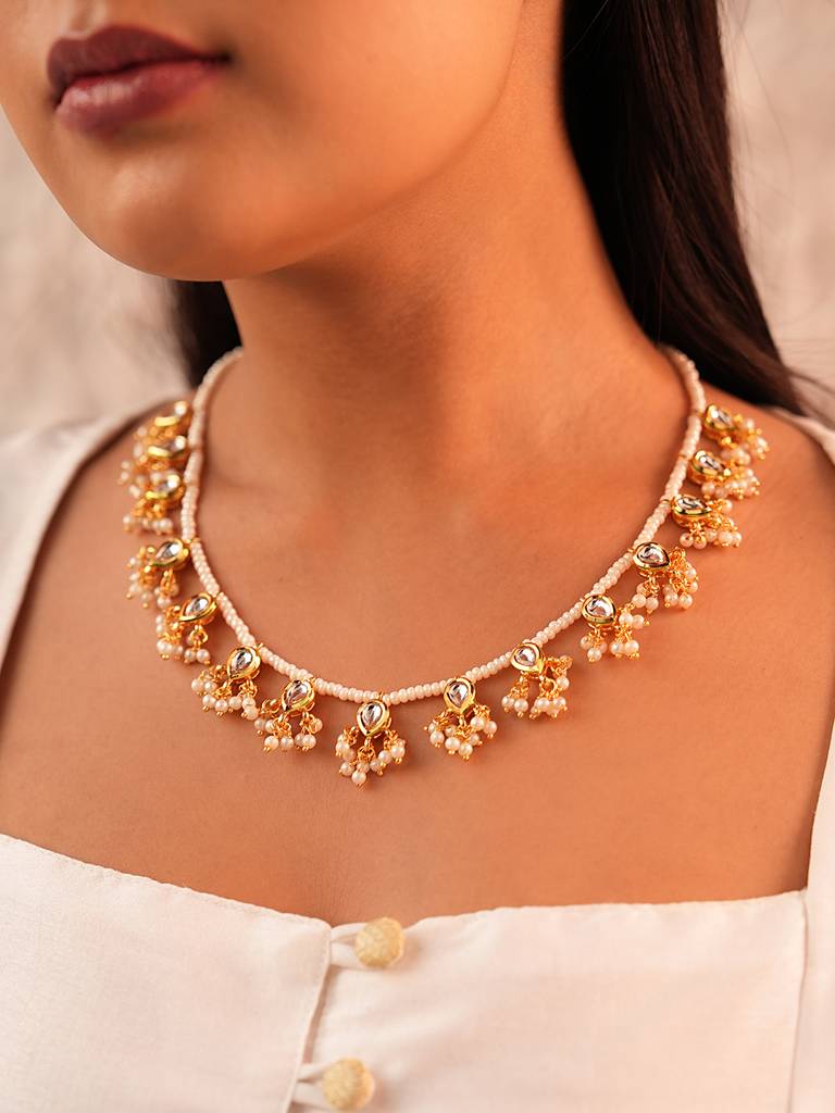 Pearl Grace Pachi Kundan Necklace : 496NKS23UM