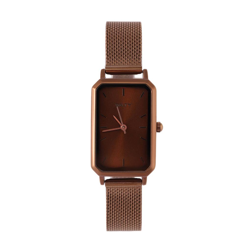 Theo & Flora Couple Watches For Women & Men : WTC-MS-0001-DBR-BR-1