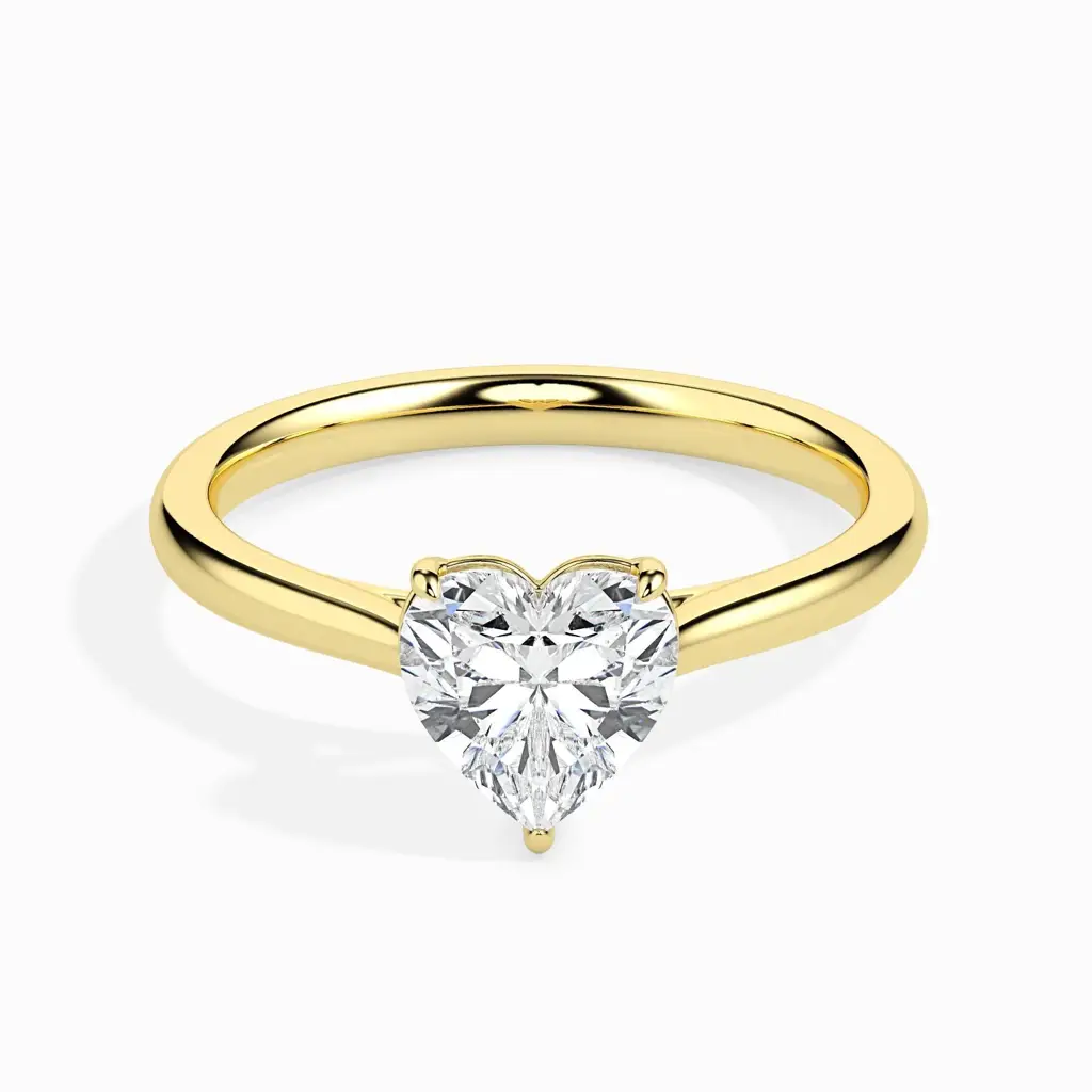 1 Carat Heart Solitaire Ring : 14kRoseZNR95F10