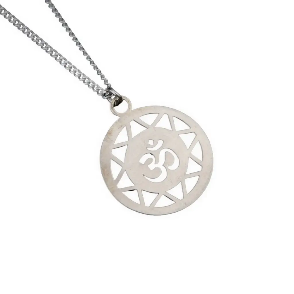 Om Pendant Silver Chain For Men : 55485847