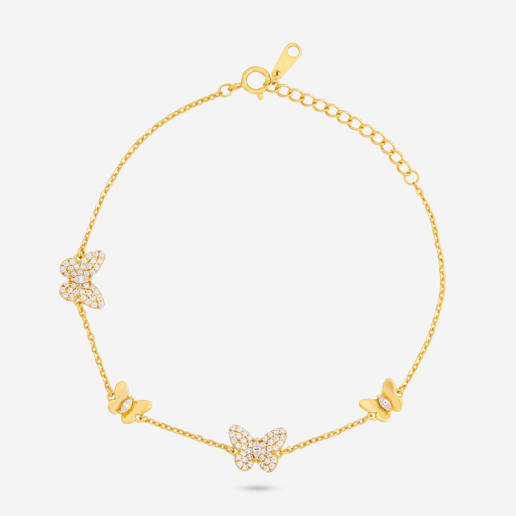 White - Plated Office Wear Silver Bracelet - 466410 : 466410