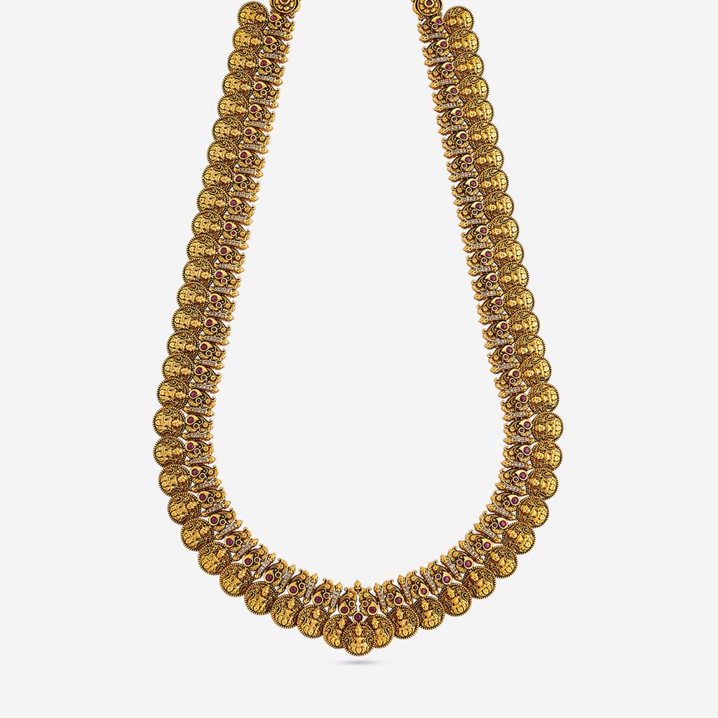 Ruby Gold Plated - Bridesmaid Antique Necklace - 458800 : 458800