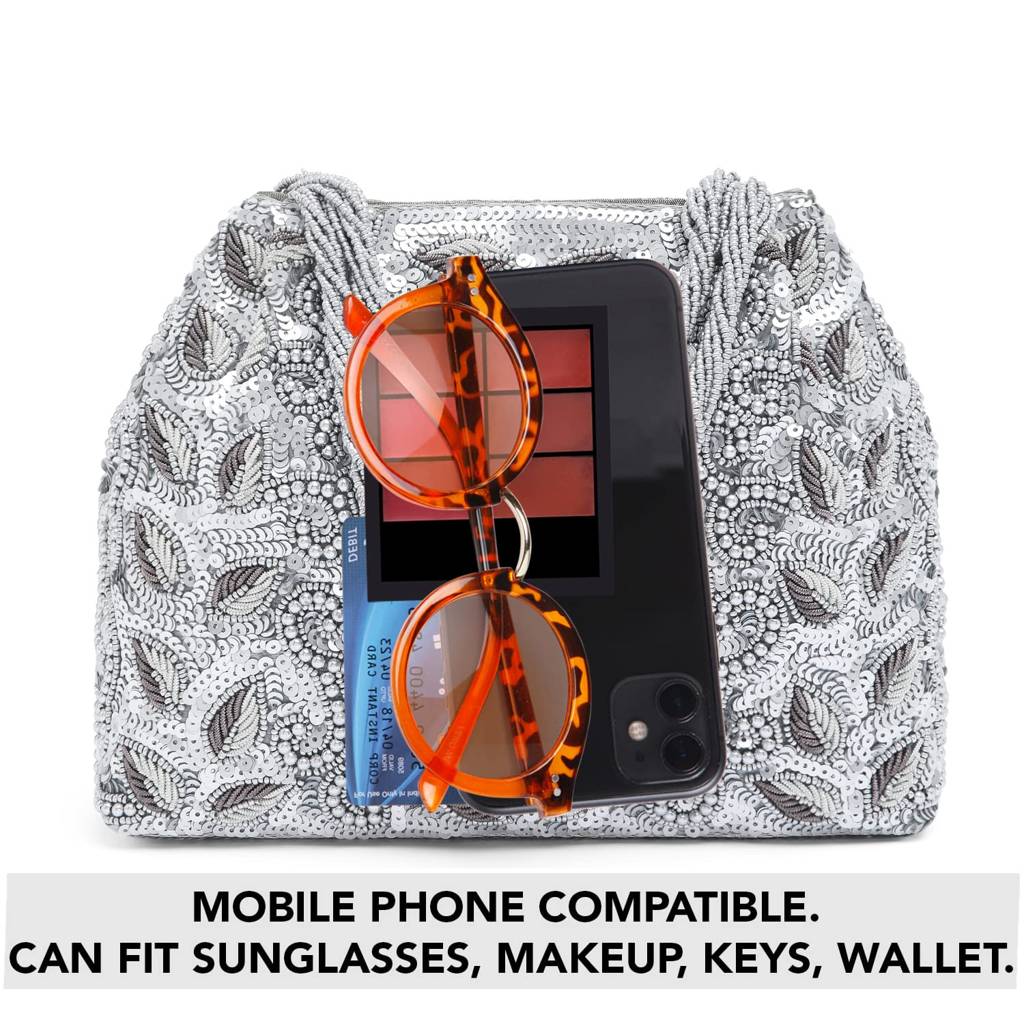 Potli Bags For Women Evening Bag Clutch Ethnic Bride Purse With Drawstring (P17Br) : P17S