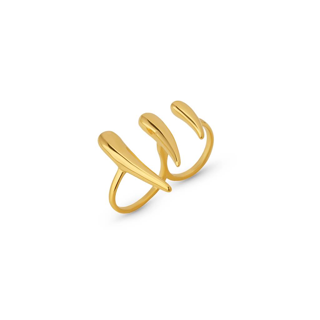 Molten Drop Ring For Women - Waterproof & Anti-Tarnish : RG0377-8