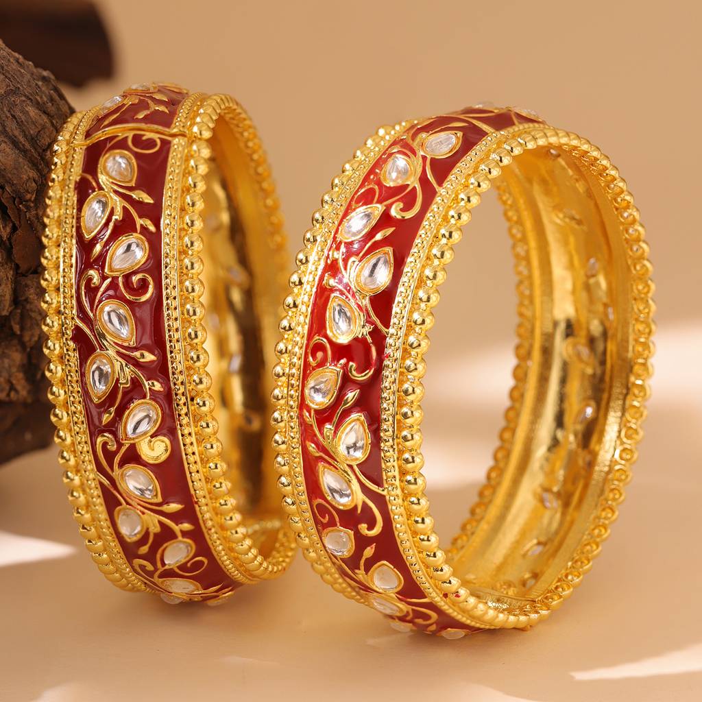 Queens Of Rajasthan Zariya Openable Bangles : 8905124574418