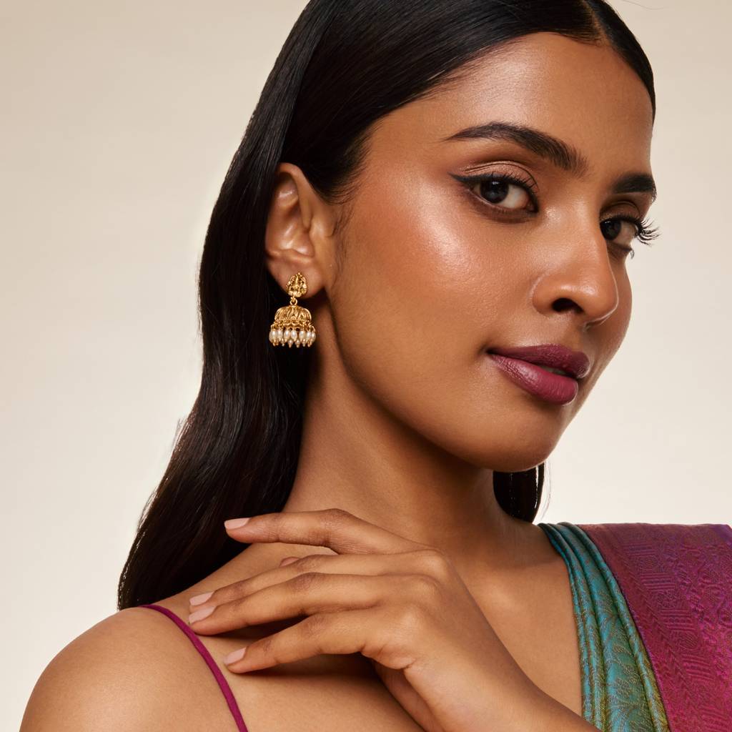 Gold - Plated Festive Antique Earring - 467545 : 467545