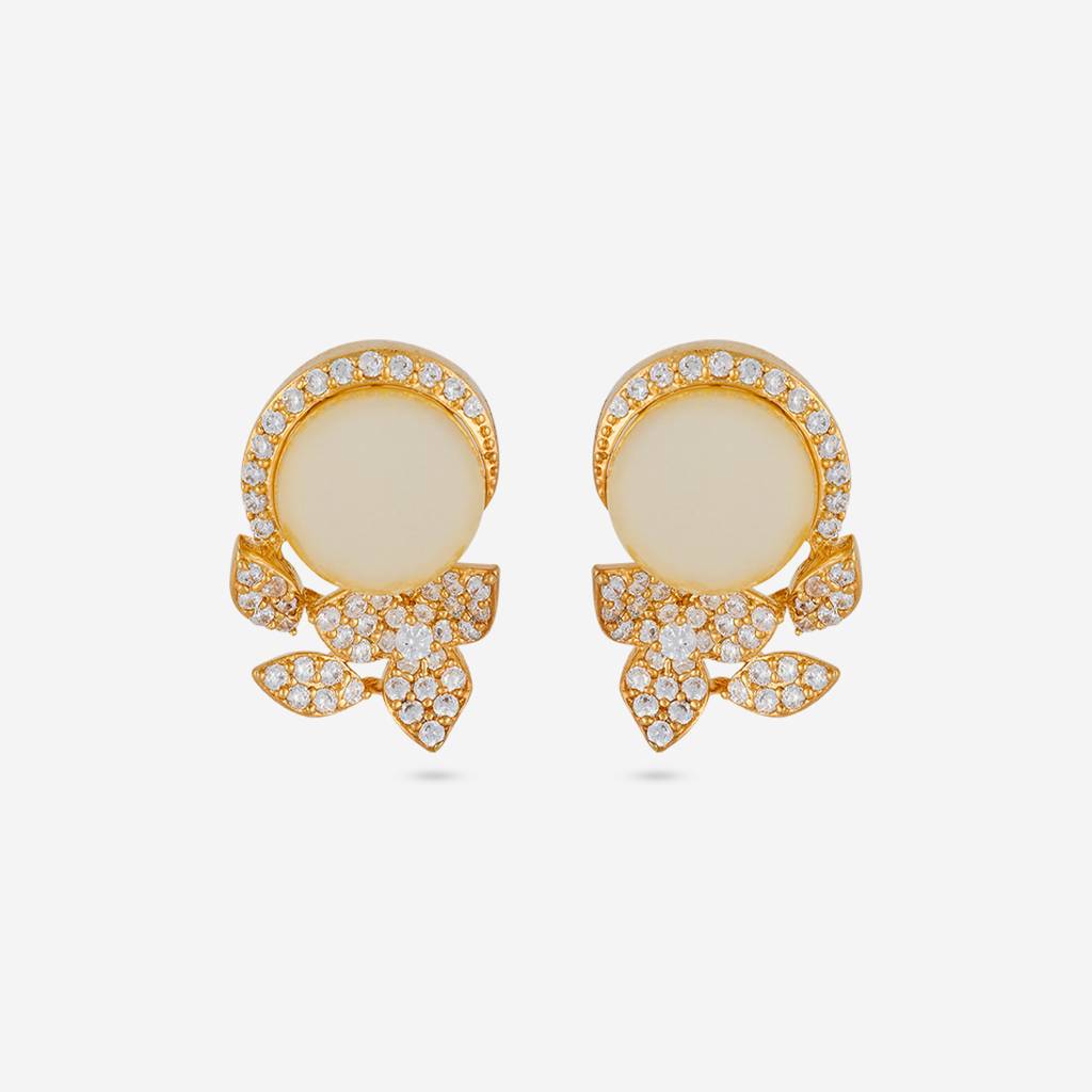 White Gold Plated - Party Wear Zircon Earring - 466658 : 425303