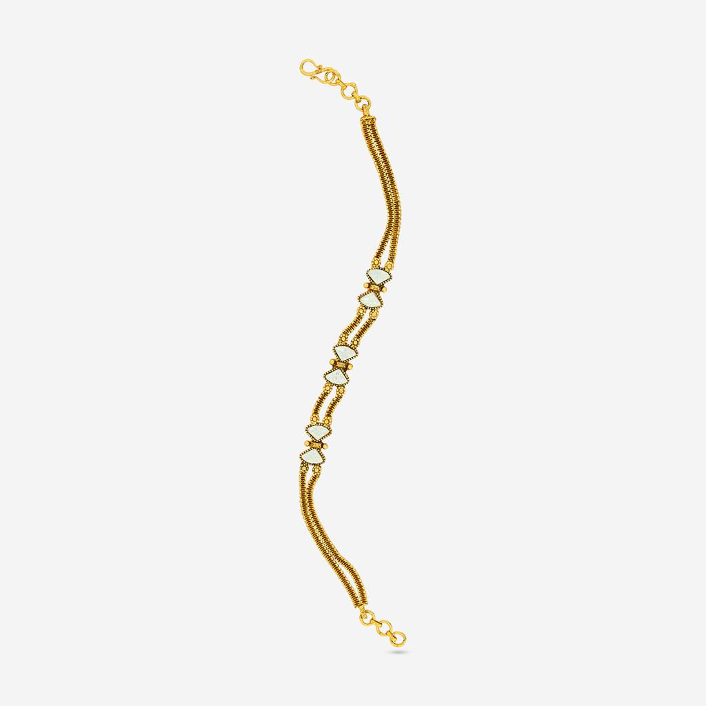 White Gold - Plated Festive Antique Bracelet - 457452 : 457452