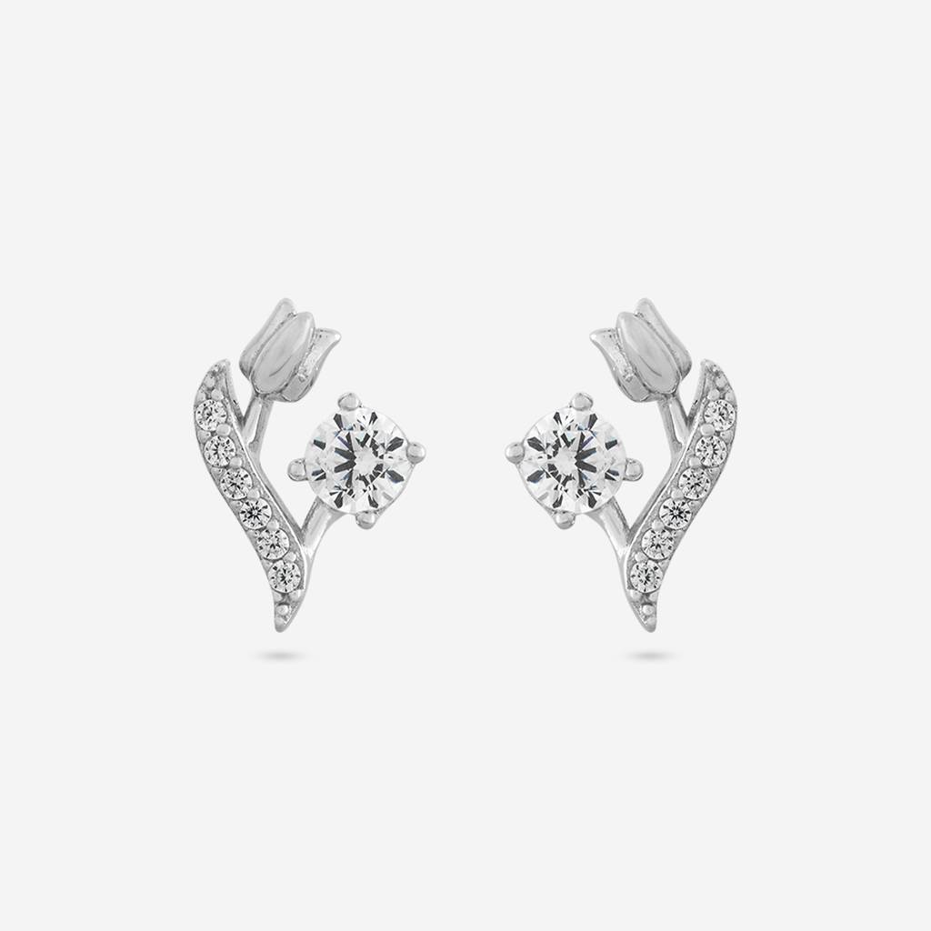 Office Wear Silver Earring - 465579 : 465580